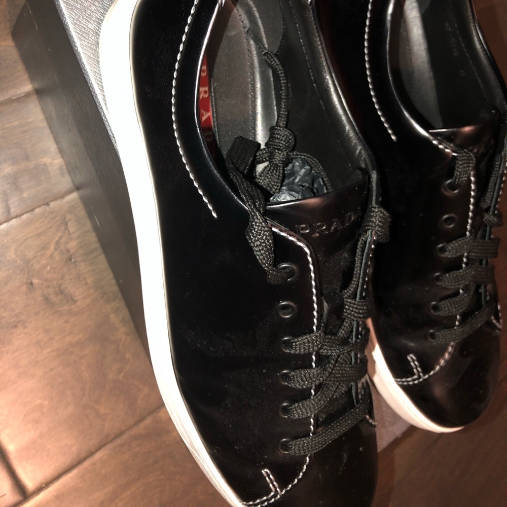 Men’s Black Prada Sneakers- Size 11 - Picture 3 of 7